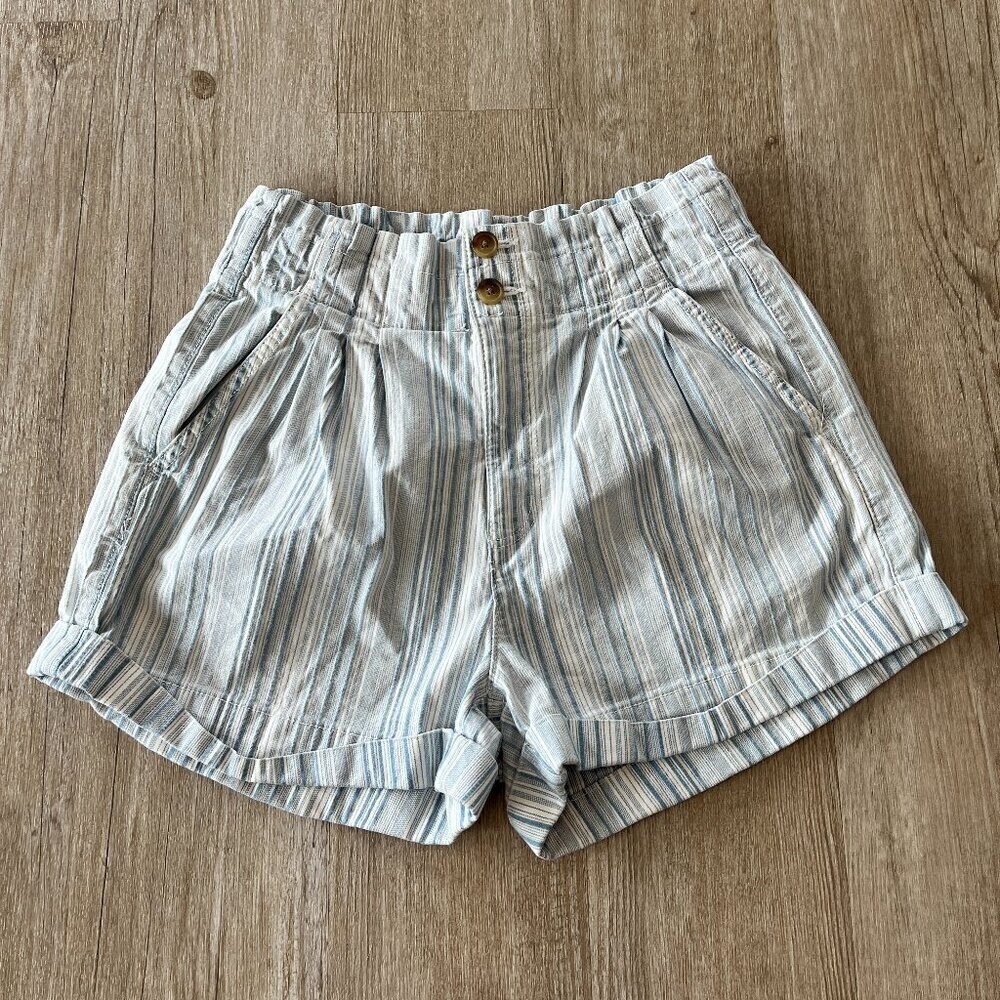 Womens American Eagle Blue Stripe Shorts - 6